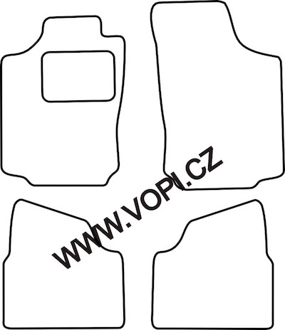 Textil-Autoteppiche Opel Gamma/Corsa C 2000 - 2004   Autofit (3423)